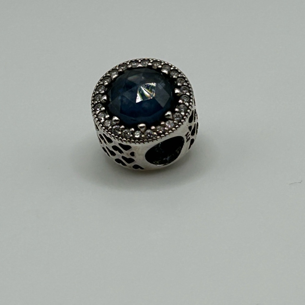 Pandora Silver and Blue Gemstone charm - Picture 2 of 4